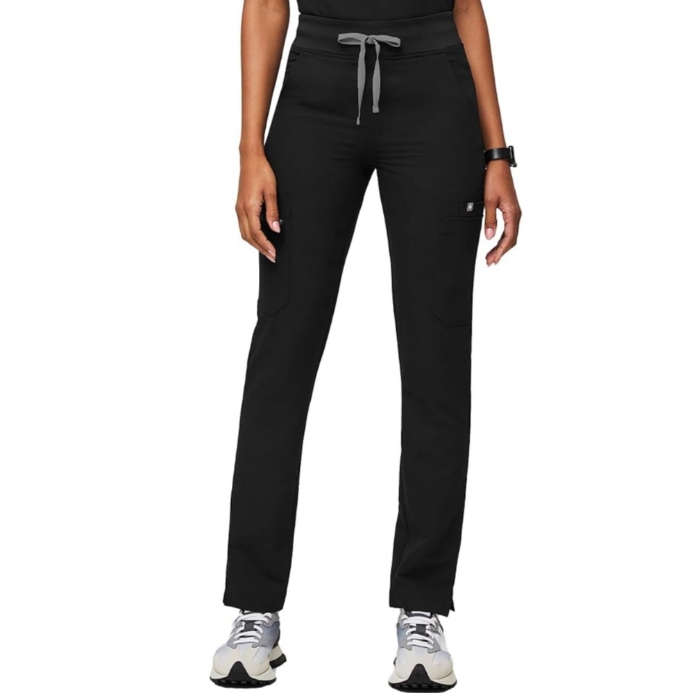 Figs high waisted Yola skinny scrub pants XS Black